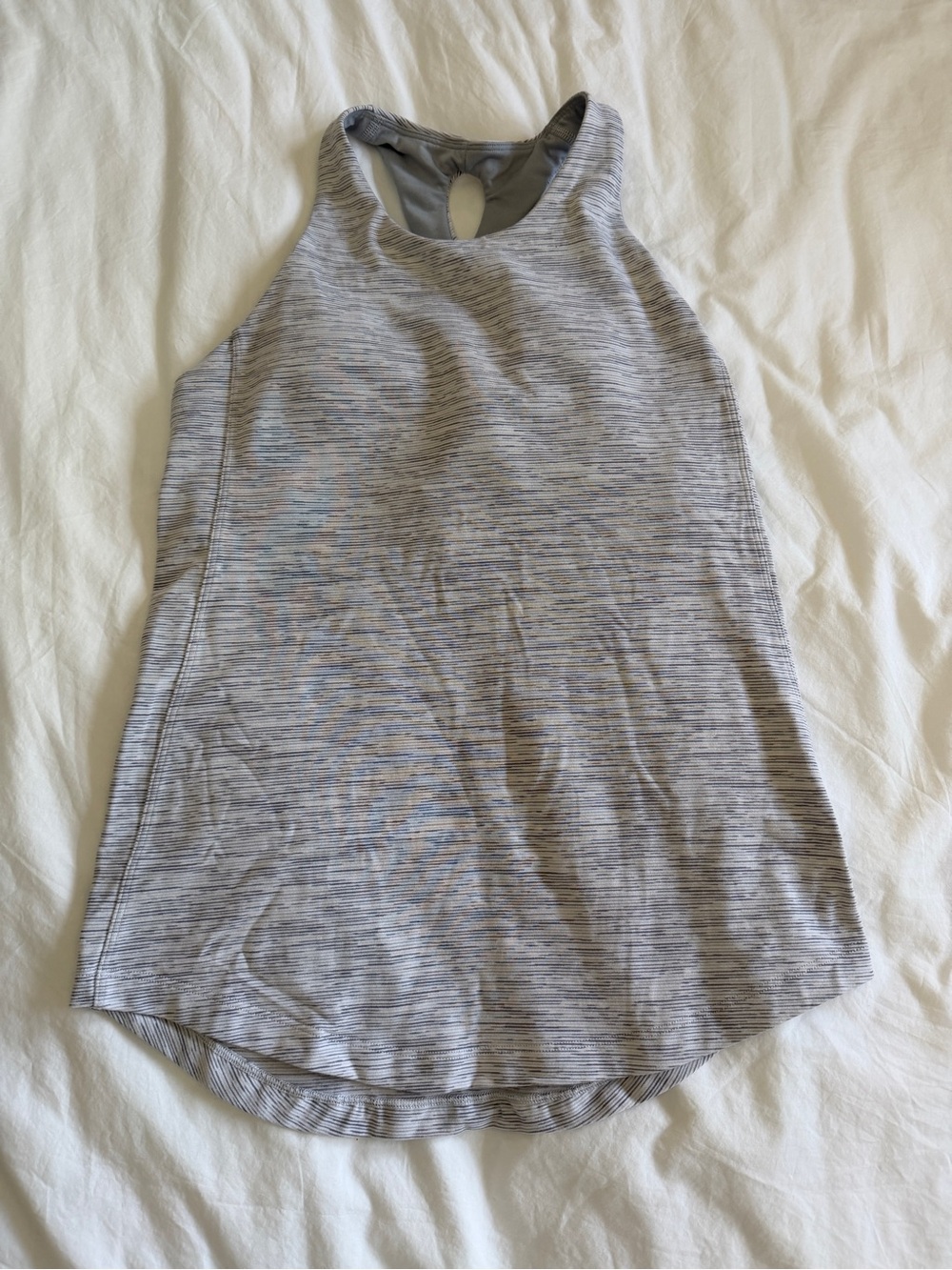 Lululemon Gray Striped Women’s Exercise Tank Top
